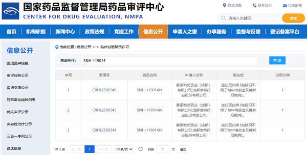 股牛配 赛业生物祝贺合作伙伴赛诺哈勃药业SNH-119014获批开展临床试验